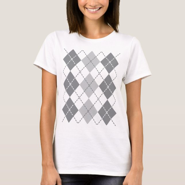 T-shirts Cinza Argyle (Frente)
