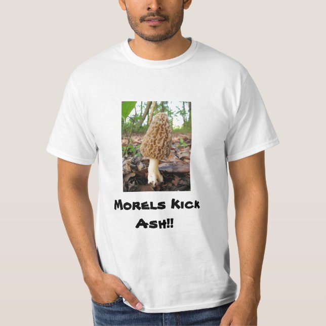 T-shirts Cinza do pontapé dos Morels!! T (Frente)