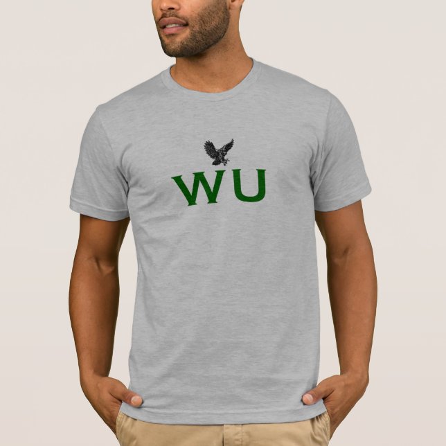 T-shirts Cinza do T dos homens de WU (Frente)