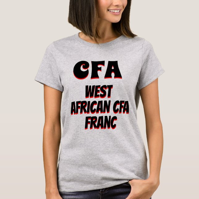 T-shirts CINZA franco CFA da África Ocidental (Frente)