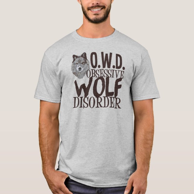T-shirts Cinza Incrível Wolf Men (Frente)