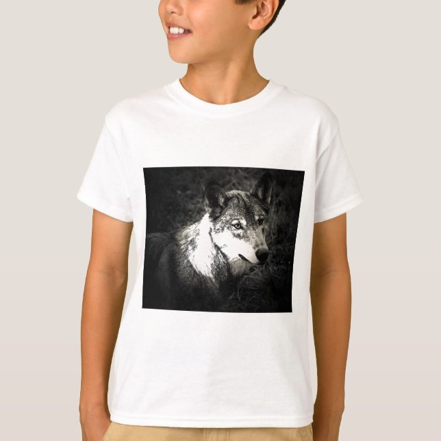 T-shirts Cinza Wolf (Frente)