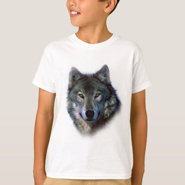 T-shirts Cinza Wolf Eyes (Frente)