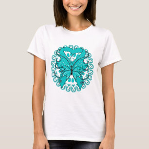 T-shirts Círculo da borboleta do Scleroderma das fitas