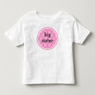 T-shirts Círculo de Bolinhas Rosa da Irmã Grande