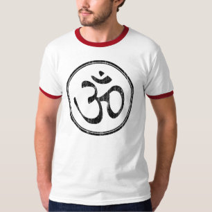 T-shirts Círculo do branco do OM