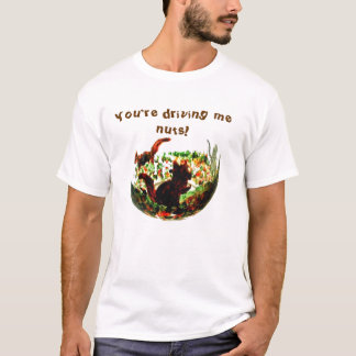 T-shirts Citação de Arte Animal dos Esquilos Engraçados