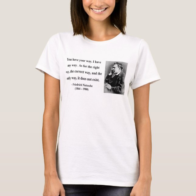 T-shirts Citações 1b de Nietzsche (Frente)