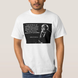 T-shirts Citações das reduções nos impostos de Milton