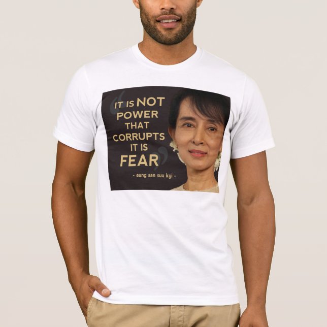 T-shirts Citações de Aung San Suu Kyi (Frente)