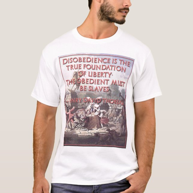 T-shirts Citações de Thoreau na desobediência civil (Frente)