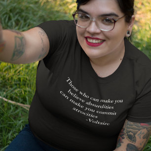 T-shirts Citações do aviso de Voltaire