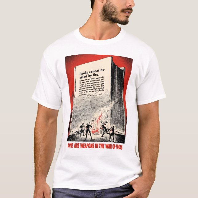 T-shirts Citações do FDR no Burning de livro (Frente)