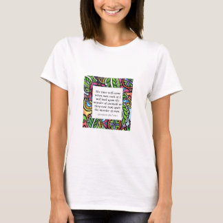 T-shirts Citações do vegetariano de Leonardo da Vinci