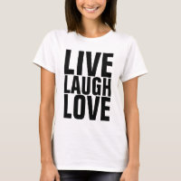 Citações inspiracionais, camisetas, amor ao vivo