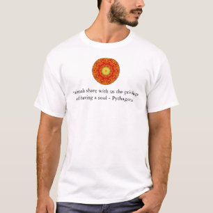 T-shirts Citações Pythagora do vegetariano do vegan dos