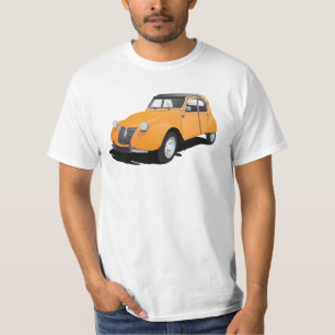 T-shirts Citroën 2CV (chevaux do deux), alaranjado
