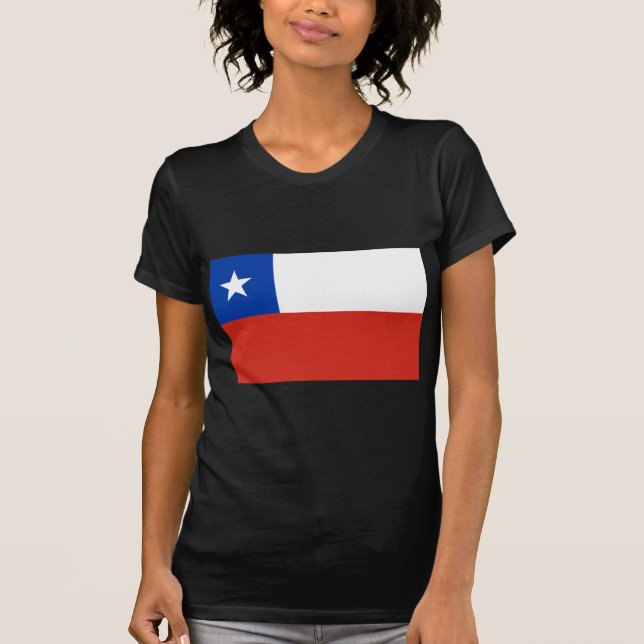 T-shirts CL da bandeira do Chile (Frente)