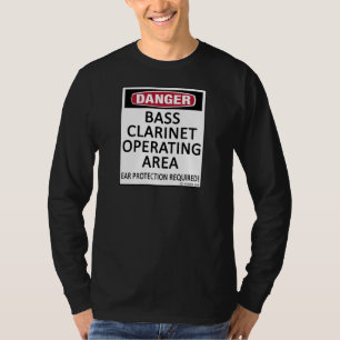T-shirts Clarinete baixo de área de funcionamento