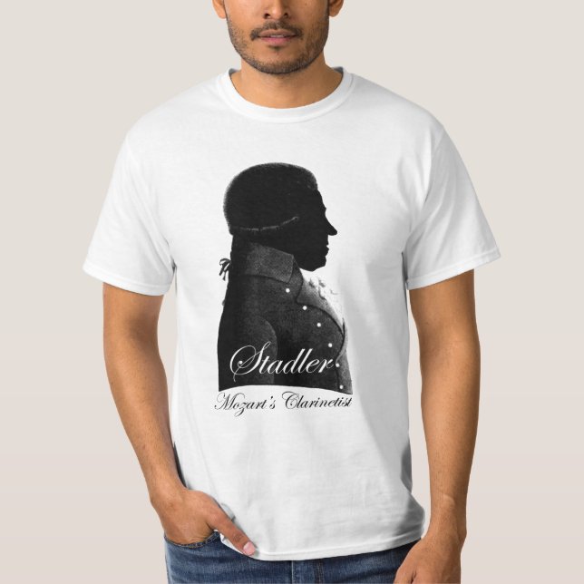 T-shirts Clarinetista Anton Stadler e compositor Mozart (Frente)