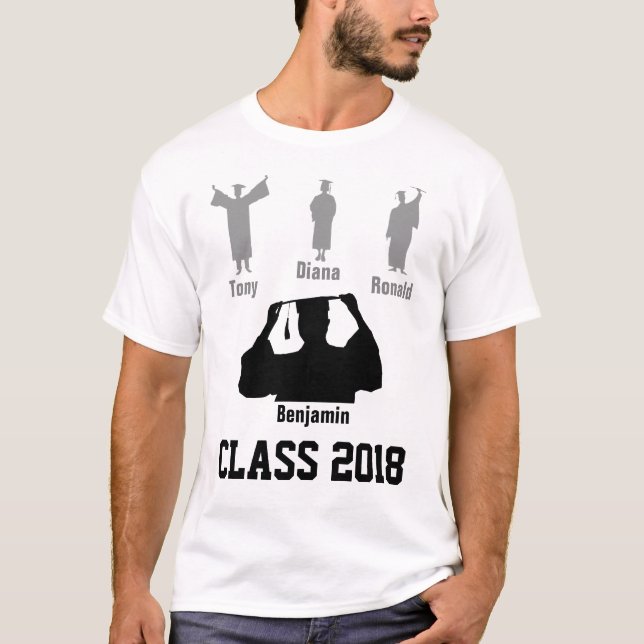 T-shirts Classe 2018 personalizável único e engraçado (Frente)