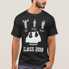T-shirts Classe 2018 preto personalizável único e engraçado