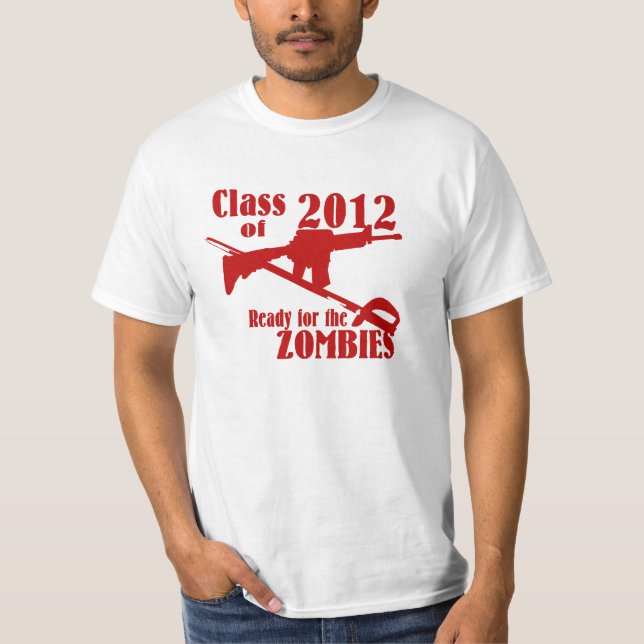 T-shirts Classe de 2012 Pronto para os Zombies (Frente)