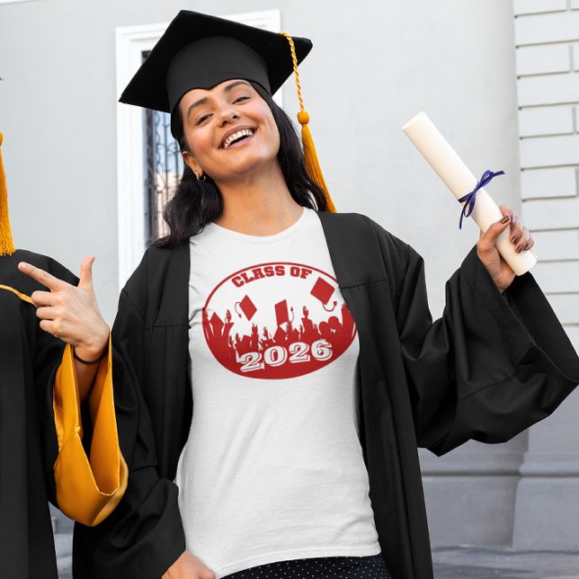 T-shirts Classe de Graduação RED de 2026 (Criador carregado)