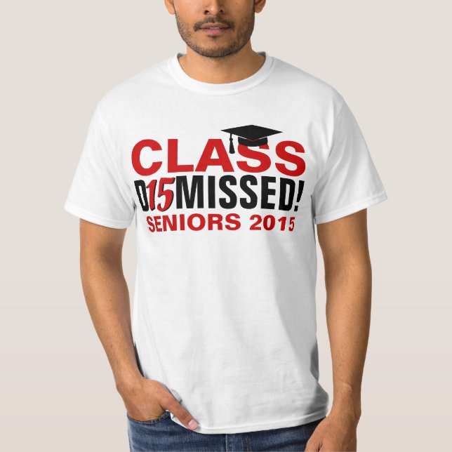 T-shirts Classe de Graduação Vermelha/Leve Despedida em 201 (Frente)