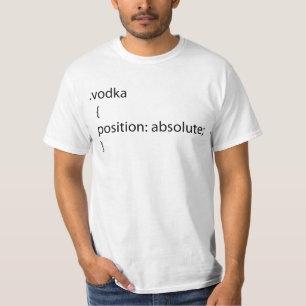 T-shirts Classe do css da vodca