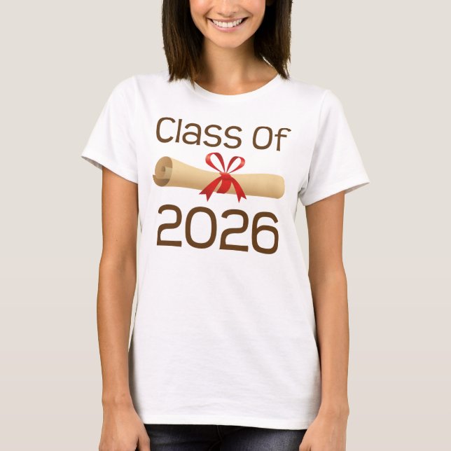 T-shirts Classe dos presentes 2026 da graduação (Frente)