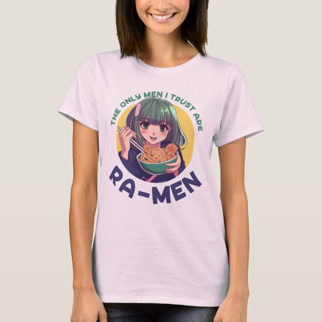 T-shirts clássicas de anime Ramen engraçado (Frente)