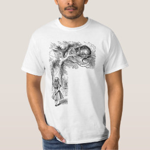 T-shirts Clássico Alice no País das Maravilhas, Gato de Che