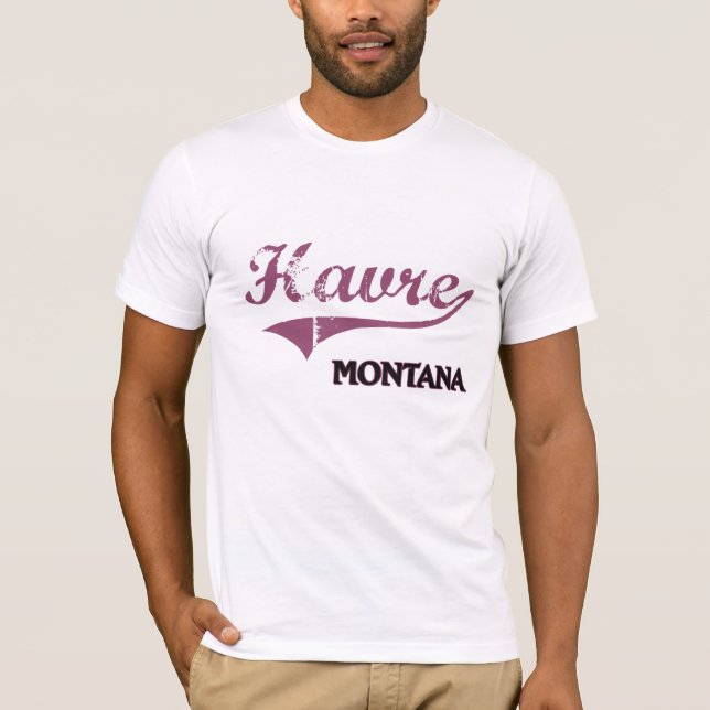 T-shirts Clássico da cidade de Havre Montana (Frente)