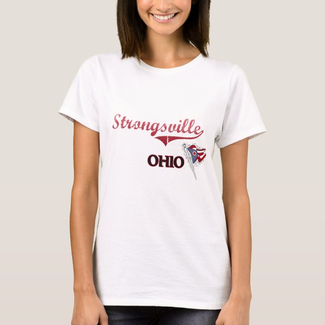 T-shirts Clássico da cidade de Strongsville Ohio (Frente)