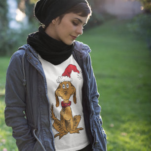T-shirts Clássico O Grinch Max - Chapéu de Papai Noel