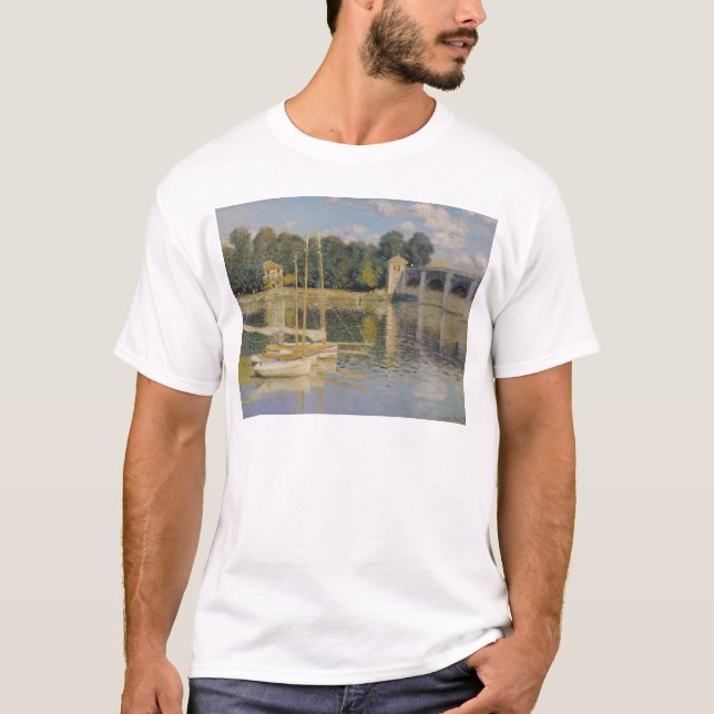 T-shirts Claude Monet | a ponte em Argenteuil, 1874 (Frente)