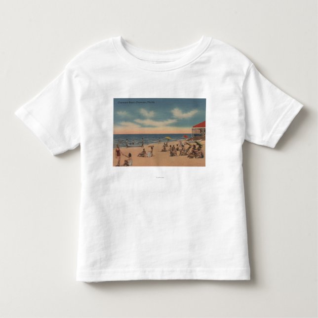 T-shirts Clearwater, Florida - vista da praia de Clearwater (Frente)