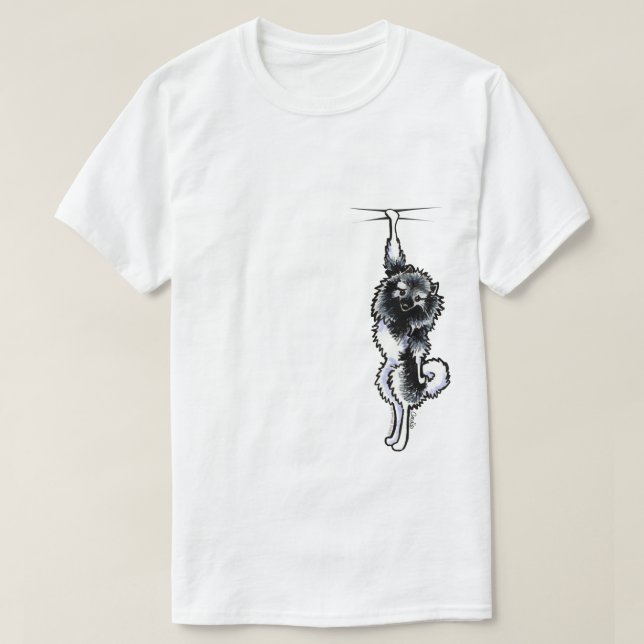 T-shirts Clingy Keeshond (Frente do Design)