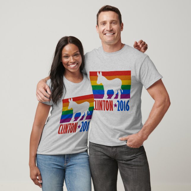 T-shirts CLINTON PRIDE 2016 -.png (Unissex)
