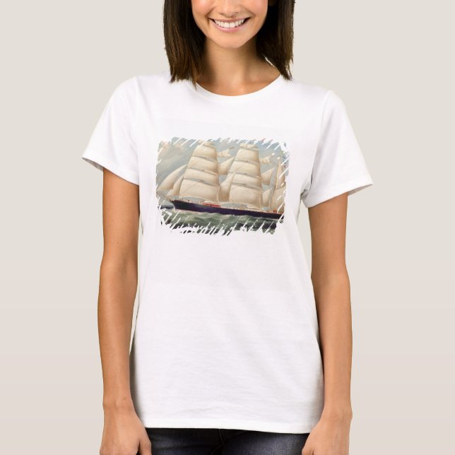 T-shirts Clipper Barque "Clendovey" (óleo na canvas) (Frente)