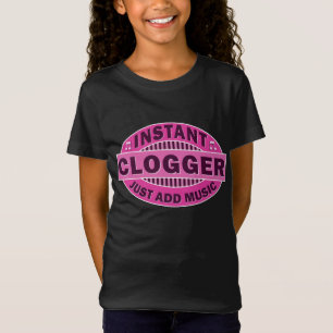 T-shirts Clogger imediato apenas adiciona o rosa da música