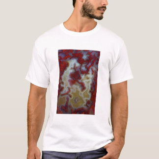 T-shirts Close de Laje de Ágata Musgo Vermelho