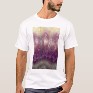 T-shirts Close de uma ametista roxa