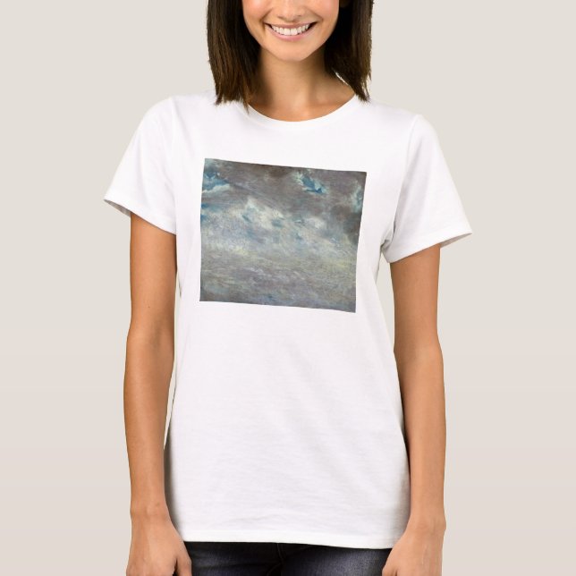 T-shirts Cloud Study, 1821 (petróleo no papel no conselho) (Frente)
