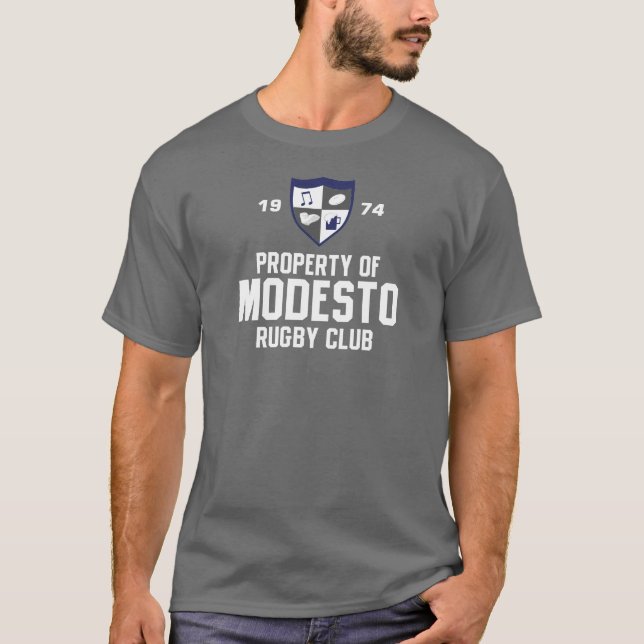 T-shirts clube do rugby de modesto, classe de 1974 (Frente)