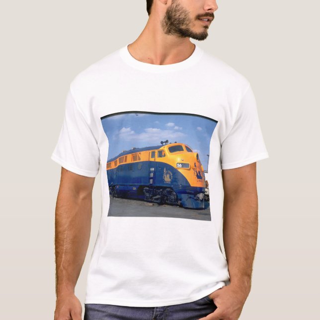 T-shirts CNJ EMD F-3A #56. (trem; sky_Trains (Frente)