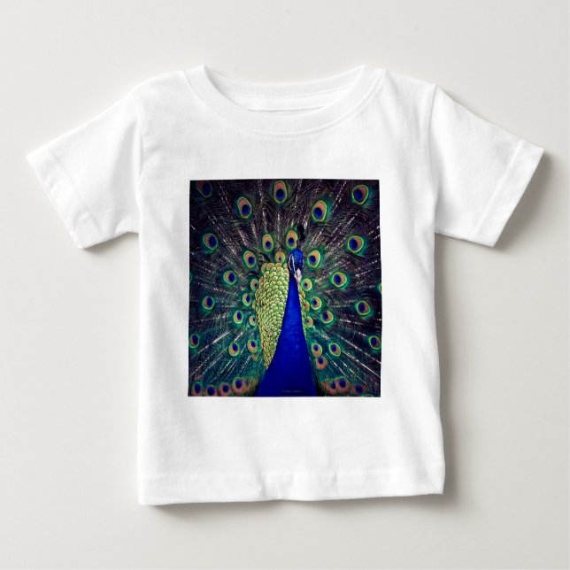 T-shirts Cobalto Blue Peacock (Frente)