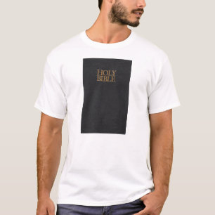 T-shirts Cobrir de couro preto da Bíblia Sagrada