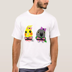 T-shirts Cockatiel e papagaio de Senegal nos quimonos